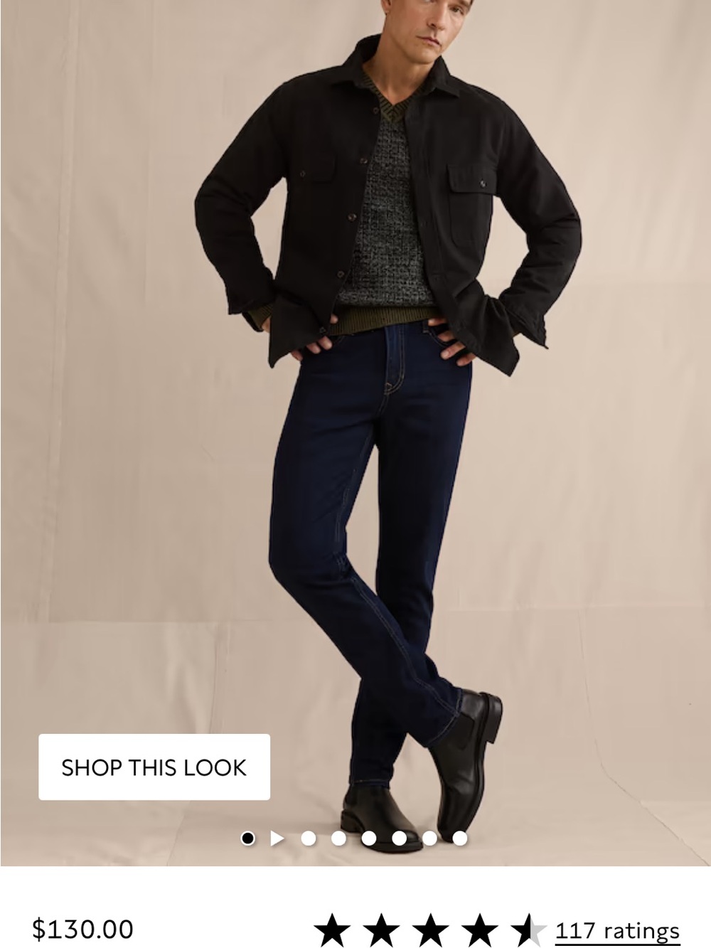 Banana Republic Men's Slim Jeans in Dark Indigo